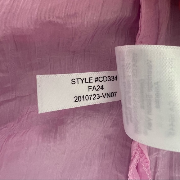 NWT J. Crew Belted Shirt Dress in Washed Nylon Pink Crinkle Midi - Picture 6 of 9